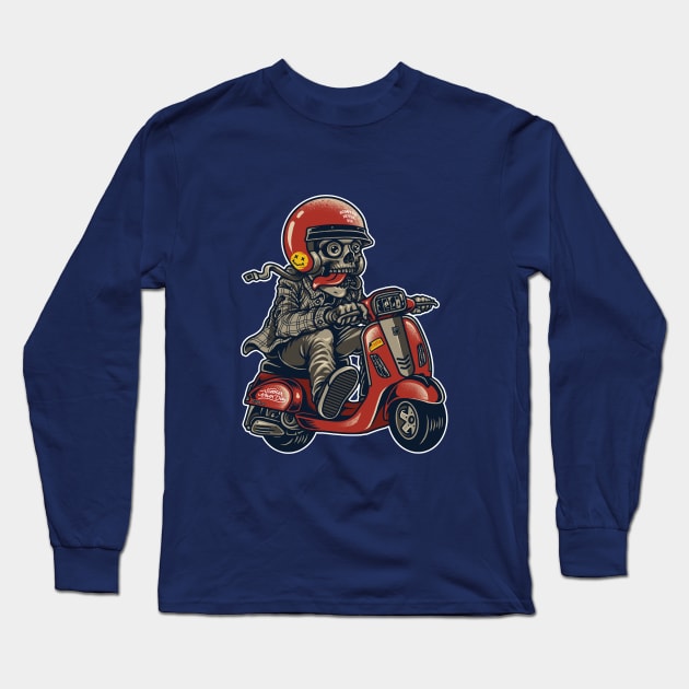 scooter never die Long Sleeve T-Shirt by Bimaaldisa